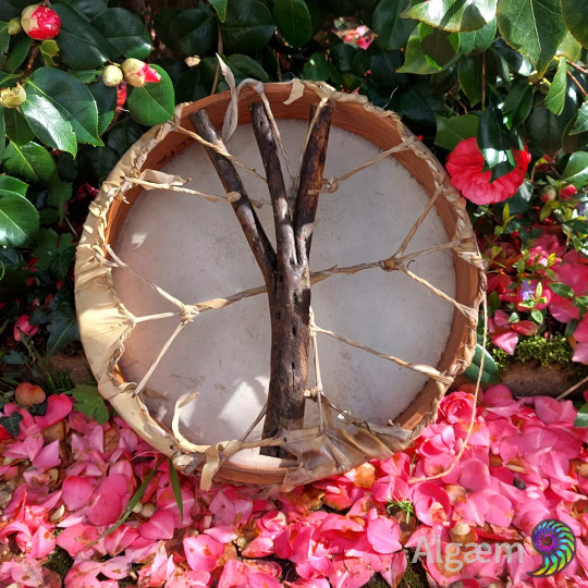 Tambour Chamanique Naturel, env. 50cm/20″ – Elämän puu – Algaem